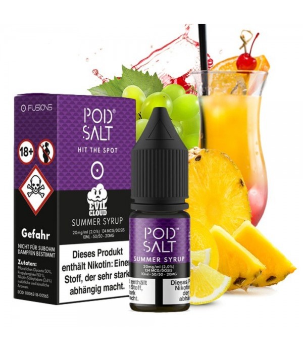 Pod Salt - Fusion - Summer Syrup Nic Salt Liquid 1...