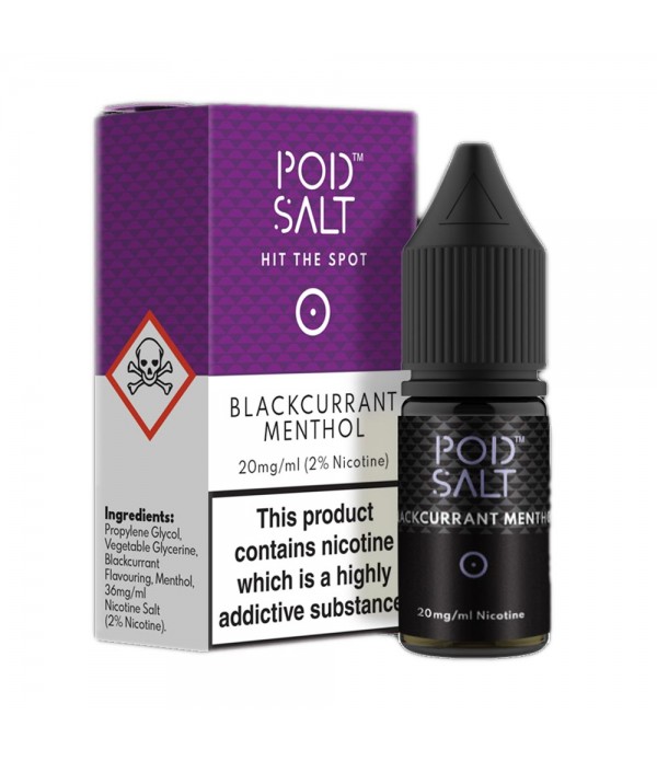 Pod Salt - Blackcurrant Menthol Nic Salt Liquid 10...