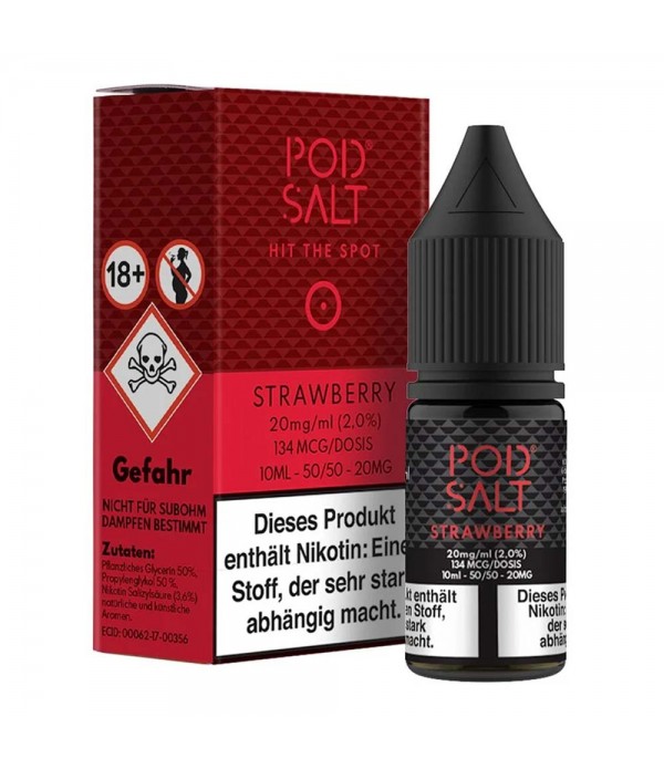 Pod Salt - Strawberry Nic Salt Liquid 10ml