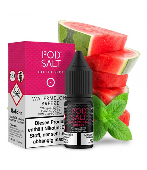 Pod Salt - Watermelon Breeze Nic Salt Liquid 10ml